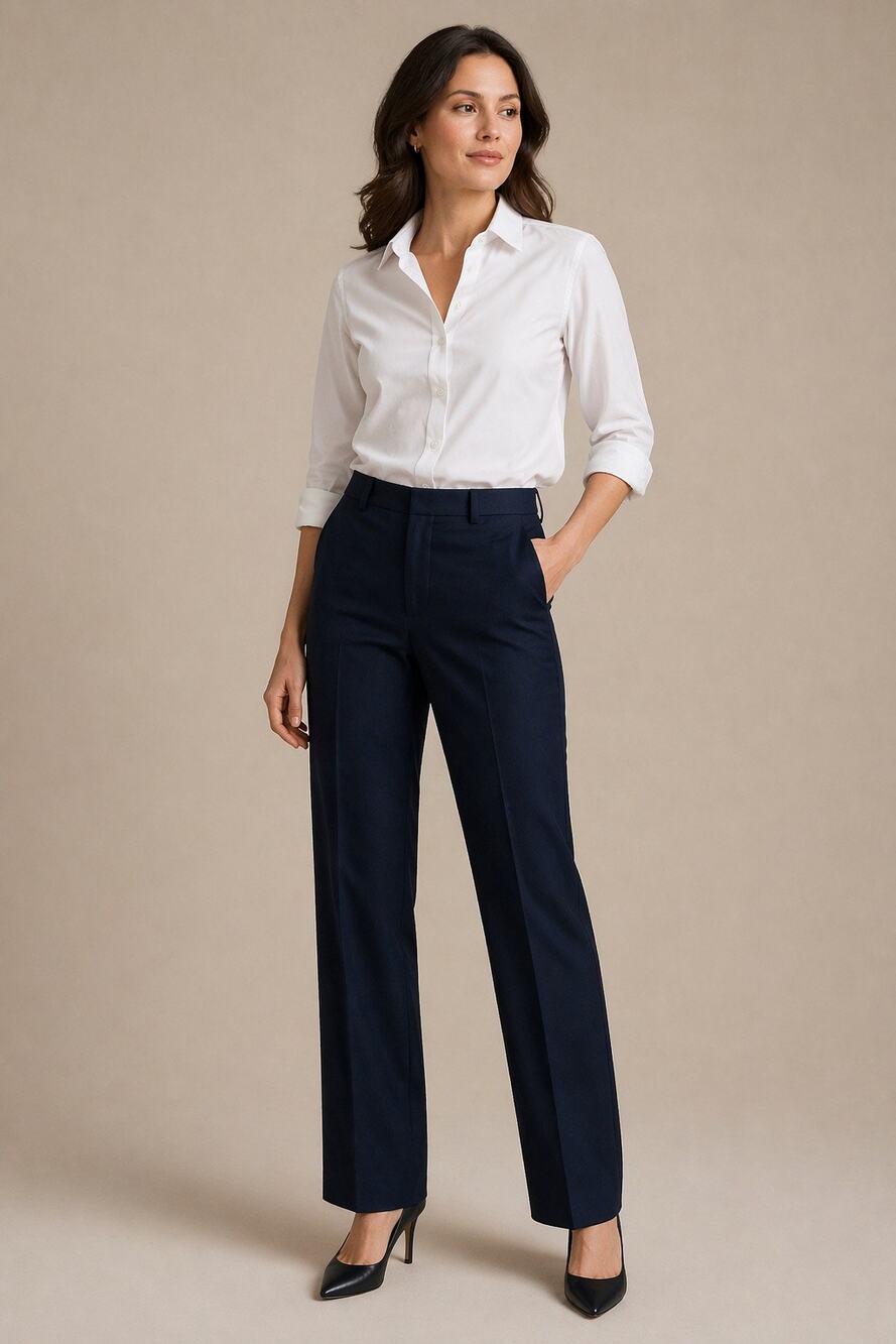 Banana Republic Logan Trouser Fit Bi-Stretch Pants Navy Size 8